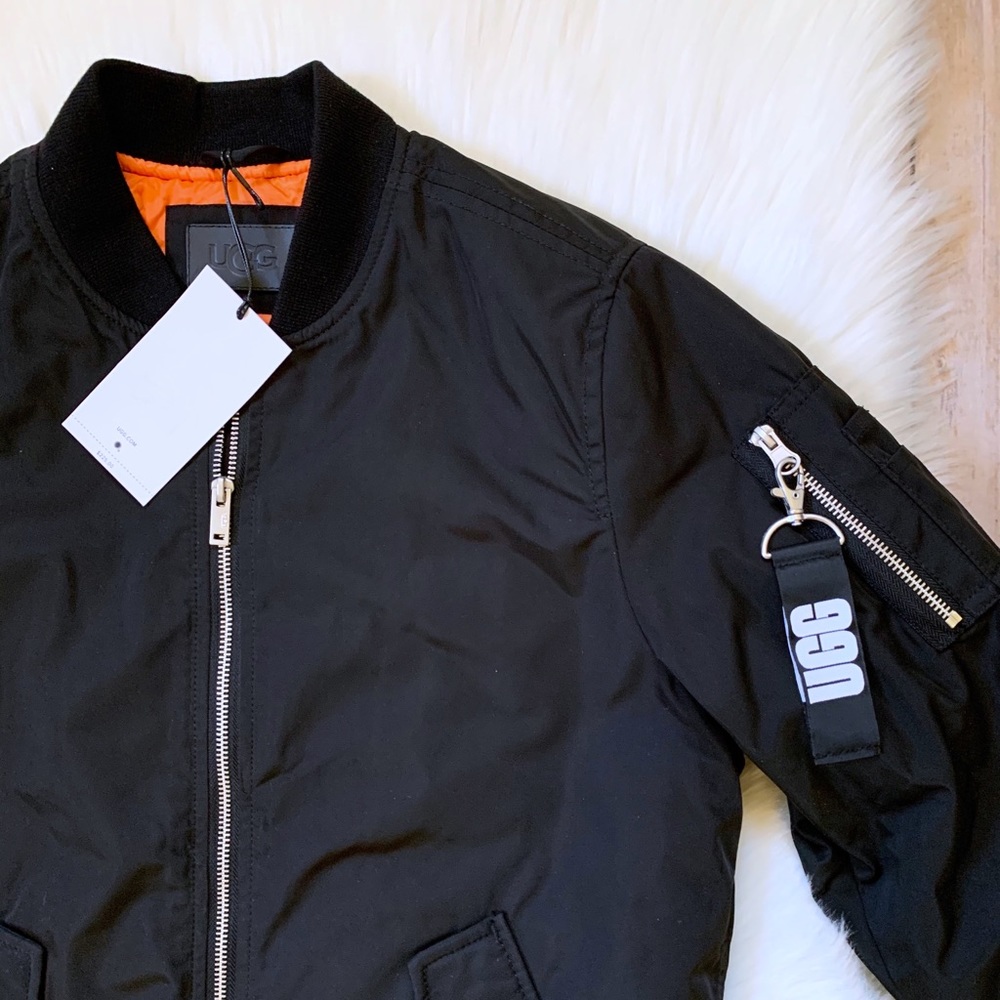 UGG Black Frances Oversized Bomber Jacket - Picture 2 of 8